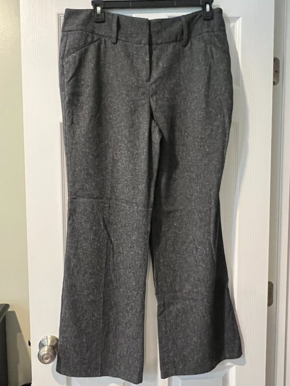 New Directions Pants Charcoal Gray with White Flecks Size 16